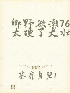 乡野欲潮76章太硬了大壮下载