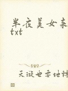 半夜美女来敲门txt