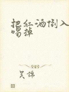 把红酒倒入b里喝掉