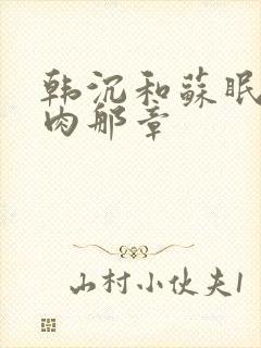 韩沉和苏眠的肉肉那章