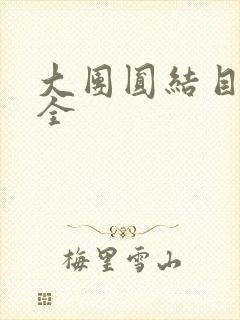 大团圆结目录大全