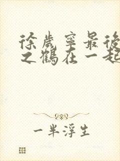 徐岁宁最后和洛之鹤在一起了吗