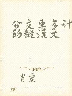 公交车多汁多肉的糙汉文