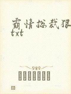 霸情总裁狠狠爱txt