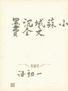 墨沉域苏小柠免费全文