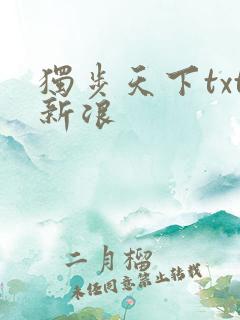 独步天下txt新浪