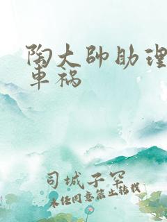 陶大帅助理子豪车祸