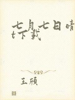 七月七日晴txt下载