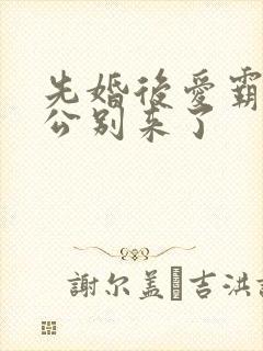 先婚后爱霸道老公别来了