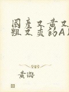 国产又黄又猛又粗又爽的A片小说