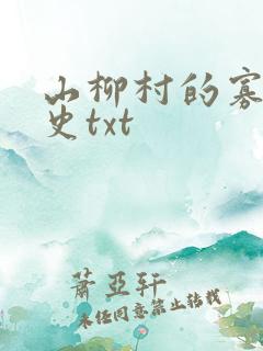 山柳村的寡妇情史txt