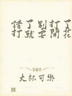 错了别打了 再打就要开花了