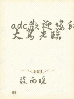 adc欢迎您的大驾光临