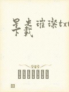 星光璀璨txt下载