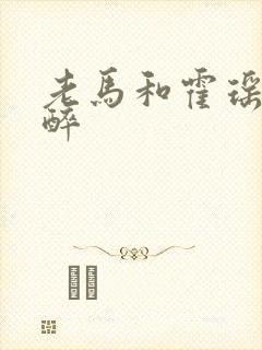 老马和霍瑶瑶喝醉