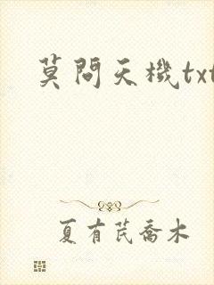 莫问天机txt