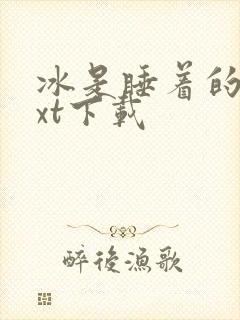 冰是睡着的水txt下载