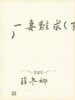 一妻难求(有肉)