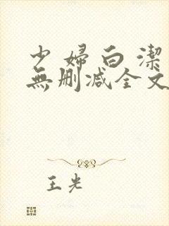 少 妇 白 洁无删减全文阅读