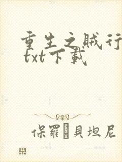 重生之贼行天下 txt下载