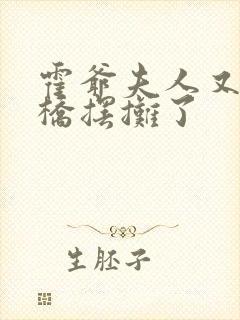 霍爷夫人又去天桥摆摊了