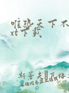 唯恐天下不乱txt下载