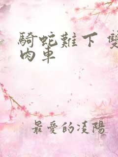 骑蛇难下 双 肉车