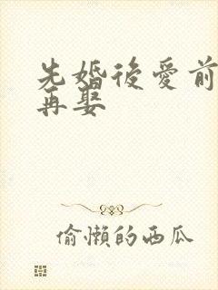 先婚后爱前妻难再娶