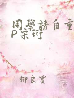 同学请自重POP宋珩