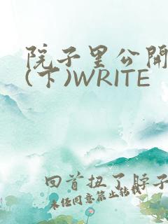 院子里公开惩戒(下)WRITE