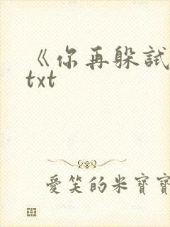 《你再躲试试》txt