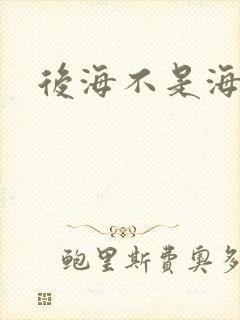 后海不是海小说