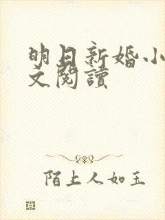 明日新婚小说全文阅读