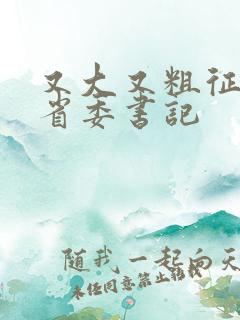 又大又粗征服女省委书记