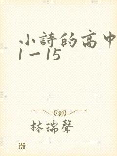 小诗的高中日记1一15