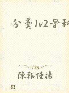 分羹1v2骨科