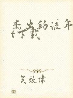 杰出的流年txt下载