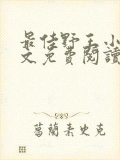 最佳野王小说全文免费阅读无弹窗