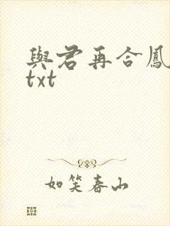 与君再合凤求凰txt