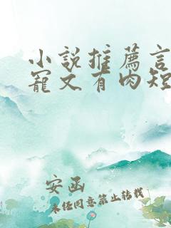 小说推荐言情甜宠文有肉短篇完结