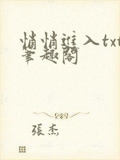 悄悄进入txt笔趣阁