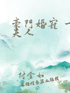 豪门婚宠 一品夫人