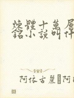 炼体十万层轩辕铭小说叫什么