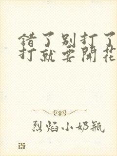 错了别打了 再打就要开花了