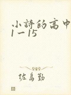 小诗的高中日记1一15