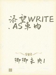 添望WRITE. AS车肉