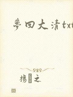 梦回大清txt