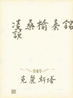 凌桑榆秦铭畅小说