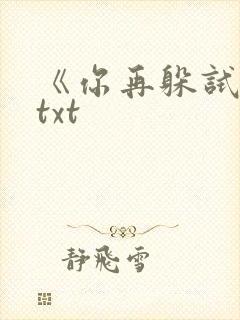 《你再躲试试》txt