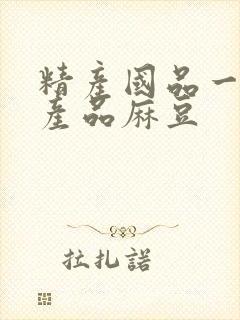 精产国品一二三产品麻豆